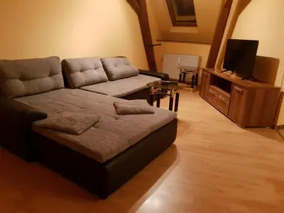 Ein Sitzbereich in der Unterkunft Ferienwohnung Liebeskummer
