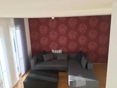 Ein Sitzbereich in der Unterkunft Gästehaus Weingut Meierer
