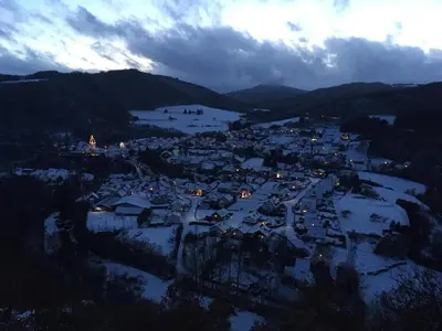Sunnesching im Winter