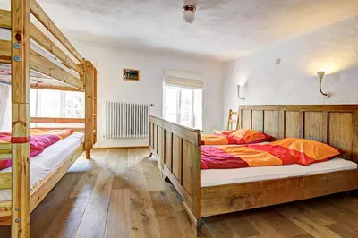 Ein Bett oder Betten in einem Zimmer der Unterkunft Ferienhaus Ehrenpreis