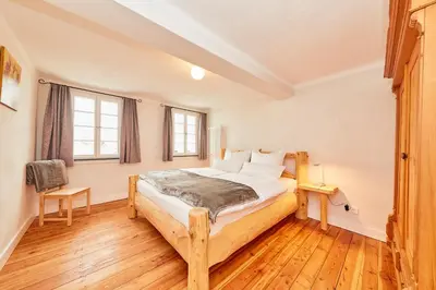 Ein Bett oder Betten in einem Zimmer der Unterkunft Ferienhaus Casa Maria