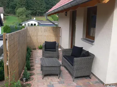 Ein Sitzbereich in der Unterkunft Apartments Monika Schneider