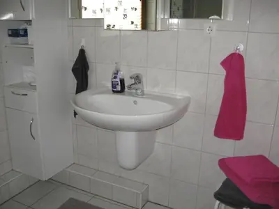 Ein Badezimmer in der Unterkunft Ferienwohnung Bell im Brohltal