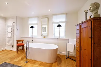 Ein Badezimmer in der Unterkunft Wein und Landhaus Kallfels