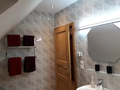 Ein Badezimmer in der Unterkunft Ferienhaus Würzgarten