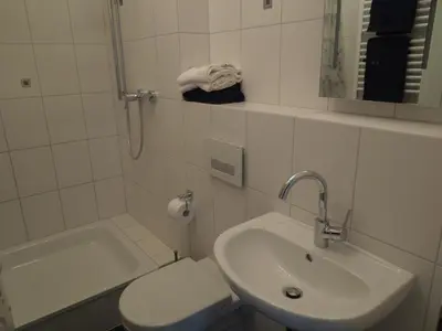 Ein Badezimmer in der Unterkunft Weingut Nies