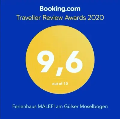 Ein Zertifikat, Auszeichnung, Logo oder anderes Dokument, das in der Unterkunft Ferienhaus MaLeFi 1 am Gülser Moselbogen ausgestellt ist