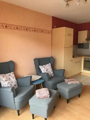 Küche/Küchenzeile in der Unterkunft Ferienwohnung Sonnenlay