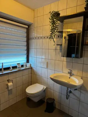 Ein Badezimmer in der Unterkunft Ferienwohnung Distelkamp