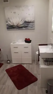 Ein Badezimmer in der Unterkunft Kleines Glück