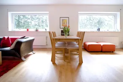 Ein Sitzbereich in der Unterkunft Eifel Relax