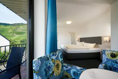 Ein Bett oder Betten in einem Zimmer der Unterkunft Sonnenuhr