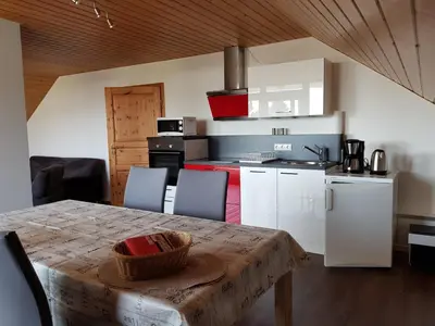 Küche/Küchenzeile in der Unterkunft Ferienwohnung Kittel