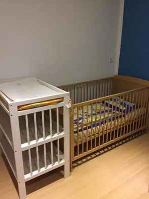 Ein Bett oder Betten in einem Zimmer der Unterkunft Ferienhaus Burggraf
