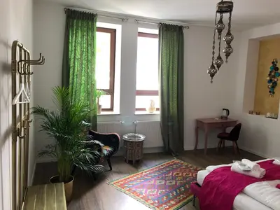 Ein Bett oder Betten in einem Zimmer der Unterkunft Boutique-Hotel „Altes Rathaus“