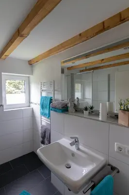 Ein Badezimmer in der Unterkunft FeWo Marita