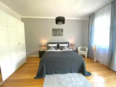 Ein Bett oder Betten in einem Zimmer der Unterkunft Villa Evin