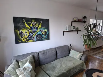 Ein Sitzbereich in der Unterkunft FeWo Fortysix