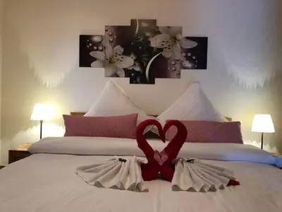 Ein Bett oder Betten in einem Zimmer der Unterkunft Sternenhimmel 2
