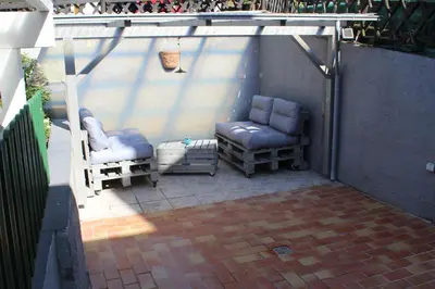 Ein Sitzbereich in der Unterkunft Ferienhaus Milena
