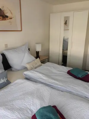 Ein Bett oder Betten in einem Zimmer der Unterkunft Rathausschenke Münstermaifeld