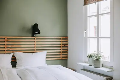 Ein Bett oder Betten in einem Zimmer der Unterkunft Die Backstube