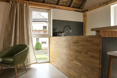Küche/Küchenzeile in der Unterkunft Ferienhaus am Rheinsteig / Nähe Hindenburghöhe / Loreley