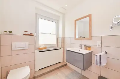 Ein Badezimmer in der Unterkunft Rochter Landhotel