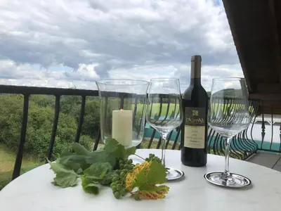 Ein Balkon oder eine Terrasse in der Unterkunft Ferienwohnung Irmgard Ewald