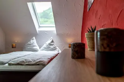 Ein Bett oder Betten in einem Zimmer der Unterkunft Moselglück