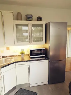 Küche/Küchenzeile in der Unterkunft Ferienwohnung Confluentia in der Koblenzer Altstadt