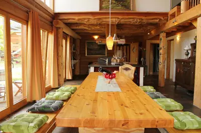 Ein Sitzbereich in der Unterkunft roothaus