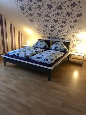 Ein Bett oder Betten in einem Zimmer der Unterkunft Ferienhaus Casa Moderna