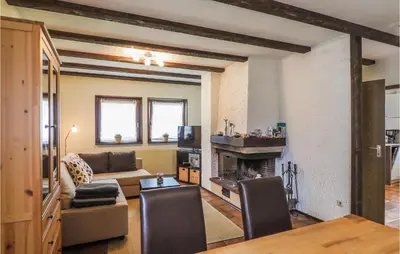 Ein Sitzbereich in der Unterkunft Ferienhaus 21 In Thalfang