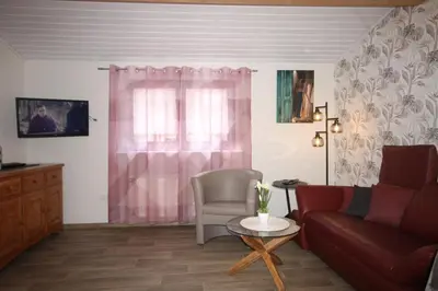 Ein Sitzbereich in der Unterkunft Alter Posthof Ferienwohnungen