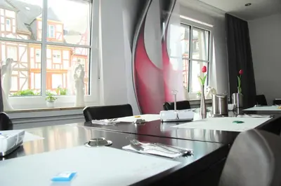 Der Geschäftsbereich oder Konferenzraum in der Unterkunft Hotel am Markt