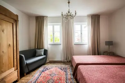 Ein Bett oder Betten in einem Zimmer der Unterkunft Landleben auf Zeit