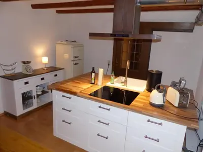 Küche/Küchenzeile in der Unterkunft Ferienwohnung 