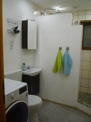 Ein Badezimmer in der Unterkunft Wolfs Ferienhaus - Natürlich Eifel