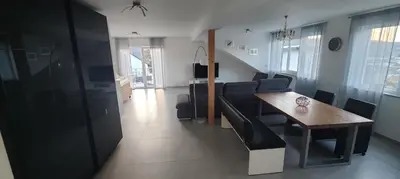Ein Sitzbereich in der Unterkunft Appartement zum Rittersturz