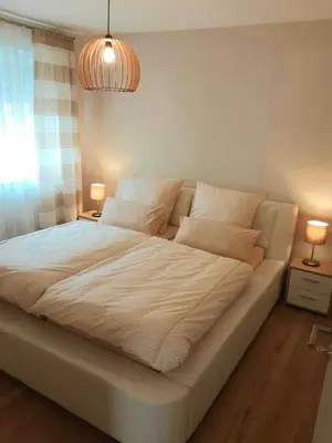 Ein Bett oder Betten in einem Zimmer der Unterkunft Wanderglück Rotenfels