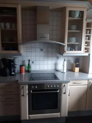 Küche/Küchenzeile in der Unterkunft Ferienwohnung Steffi