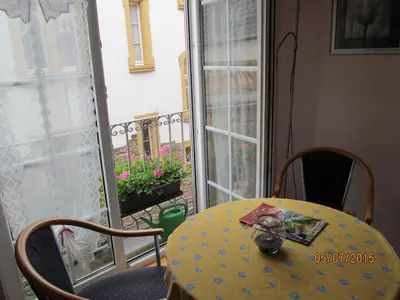 Ein Balkon oder eine Terrasse in der Unterkunft FeWo Ingrid Trossen