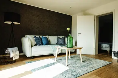 Ein Sitzbereich in der Unterkunft Wohnfühloasen in ländlicher Idylle