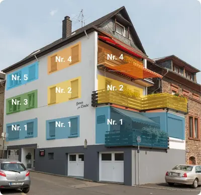 Das Gebäude in dem sich die Ferienwohnung befindet