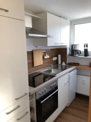 Küche/Küchenzeile in der Unterkunft Ferienwohnung Stadtflair