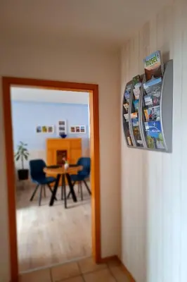Ein Sitzbereich in der Unterkunft Ferienwohnung Tintemann