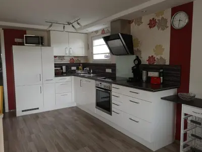 Küche/Küchenzeile in der Unterkunft Ferienwohnung Zur Waldkapelle