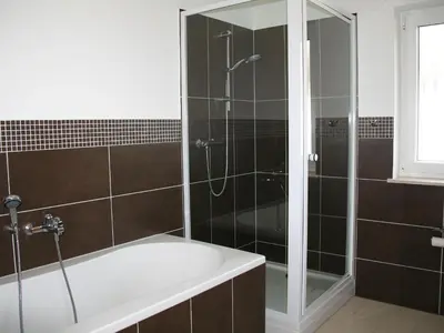 Ein Badezimmer in der Unterkunft Bungalow in Eifel near Forest and Mountains