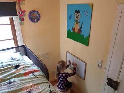 Ein Bett oder Betten in einem Zimmer der Unterkunft Haus Anna